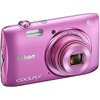 Nikon COOLPIX S3600 20.1 MP Digital Camera with 8x Zoom NIKKOR Lens and 720p HD Video (Pink)