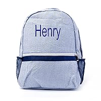 Embroidered Toddler Backpack | Custom Kids Backpack | Personalized Kids Christmas Backpack| Personalized Children's Backpack | Custom Baby Bag (Navy,Custom Name)