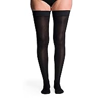 SIGVARIS Women’s Essential Cotton 230 Closed Toe Thigh-Highs w/Grip Top 20-30mmHg