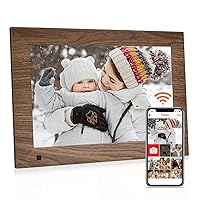 Digital Picture Frame 10.1 Inch WiFi Electronic Photo Frame Desktop 32GB Storage IPS Touch Screen HD Display SD Card Slot Auto-Rotate Slideshow Share Videos Photos Remotely Via Frameo App
