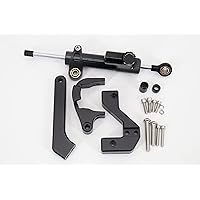 Directional Steering Damper Kit for VSETT 10+ Electric Scooter Spare Parts Improve High Speed Stability Safety For vsett 10+ brackets (Black damper plus black bracket)