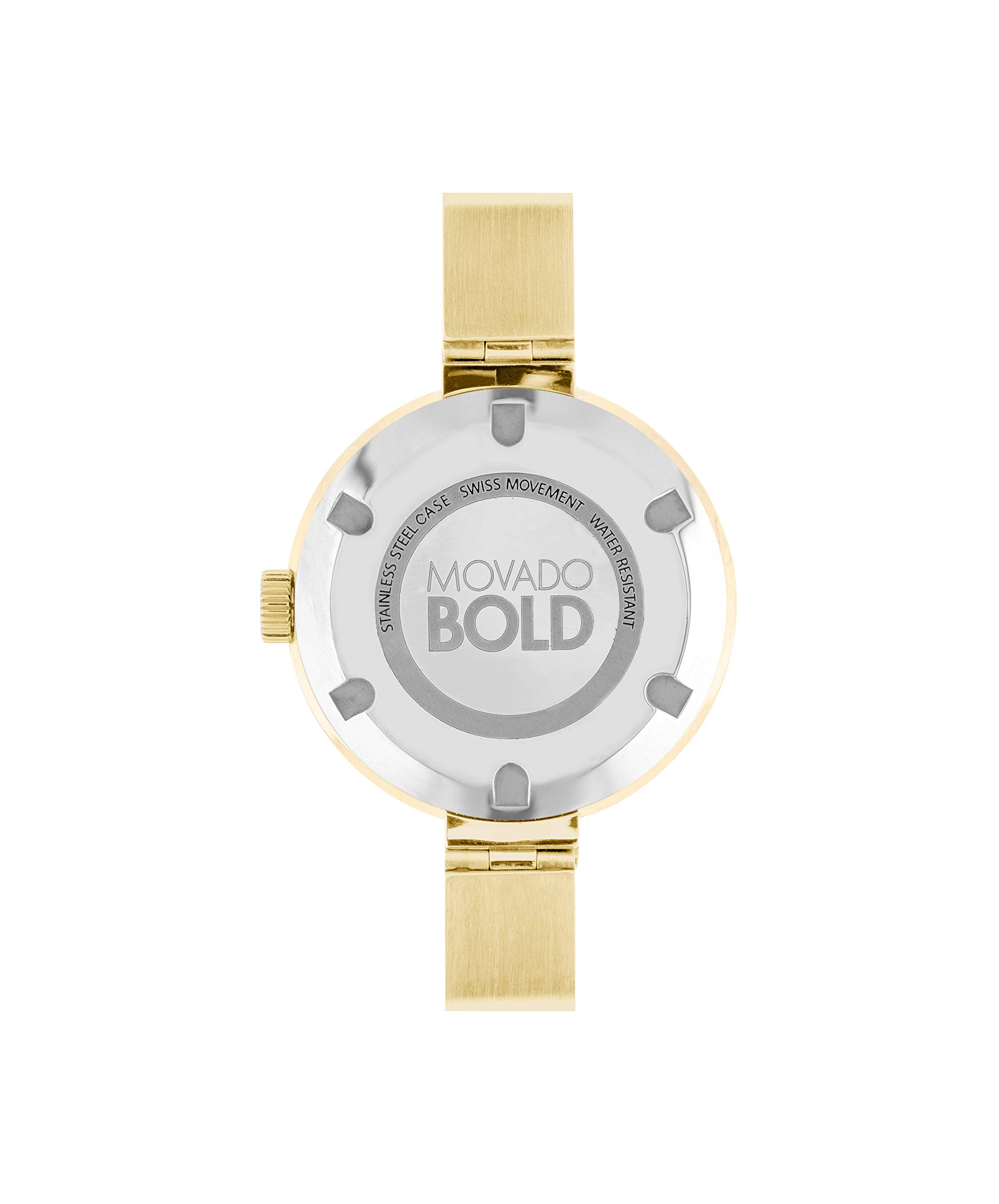 Movado Women's BOLD Bangles Yellow Gold Watch with a Flat Dot Sunray Dial, Gold (Model 3600201)