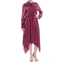 Ralph Lauren Womens Satin A-line Dress, Red, 14