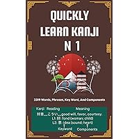 Quickly Learn Kanji N1: N1 Kanji List: Japanese for Busy People. The Easy Step-by-Step Study of the Meaning, Keywords, and Components of Kanji. 2319 Words ... Kanji N1 (JLPT vocabulary list Book 4) Quickly Learn Kanji N1: N1 Kanji List: Japanese for Busy People. The Easy Step-by-Step Study of the Meaning, Keywords, and Components of Kanji. 2319 Words ... Kanji N1 (JLPT vocabulary list Book 4) Kindle Paperback