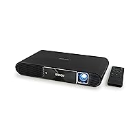 Miroir - Mini Ultra PRO Projector with USB-C Input for Video and Charge - Black Power Adapter - Perfect for Work, Home Theatre and Gaming - Black