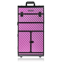 SHANY REBEL Series Pro Makeup Artists Rolling Train Case - Trolley Case - Charming Violet