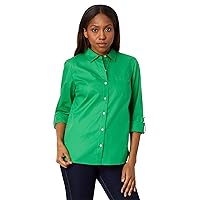 Tommy Hilfiger Button Down Long Sleeve Collared Shirt With Chest Pocket Womens