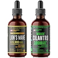 HERBIFY Bundle - Lions Mane Drops & Cilantro Tincture - Brain Boost & Body Detox