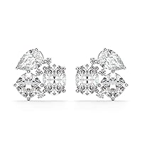 ERAA Jewel Moissanite Stud, 6.00 CT Pear, Oval, Cushion Cut Cocktail Earring, Wedding Earrings, 925 Silver Stud Earrings, Engagement Bridal Earrings, Perfact for Gift Or As You Want