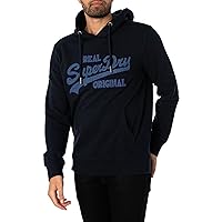 Superdry Men's Embroidered Pullover Hoodie, Blue