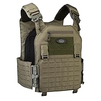 SHIELD Germany® SK4 / NIJ IV Plate Carrier Vest Stone Grey Olive - with 2 x SK4 Plate Tactical Protective Vest, Bulletproof Vest