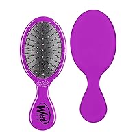 Wet Brush Mini Detangler Hair Brush, Purple - Detangling Travel Hair Brush - Ultra-Soft IntelliFlex Bristles Glide Through Tangles with Ease - Pain-Free - All Hair Types