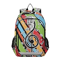 ALAZA Music Note Pop Art Laptop Backpack Purse for Women Men Travel Bag Casual Daypack with Compartment & Multiple Pockets