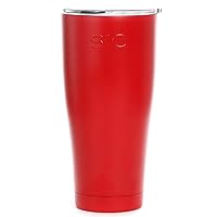 SIC 30oz Insulated Travel Tumbler Mug, Premium Double Wall Stainless Steel, Leak Proof BPA Free Lid (Matte Red)