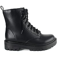 Soda Women Combat Army Military Motorcycle Riding Platform Boots Side Zipper Firm-S