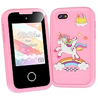 Kids Smart Phone Gifts Toys for Girls Boys Age 3-8,Toddler Learning Toys with Educational Games, 3 4 5 7 8 9 6 8 9 Year Old Girl Birthday Gift Ideas with 8G SD Card-Pink