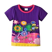 VIKITA Kids Girls Shirts Winter Long Sleeve Graphic Tops for 2-12 Years Girls Clothes