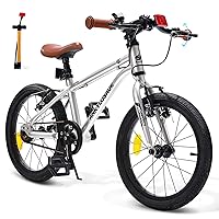 Light Weight Kids Bike 16 20 inch Bicycle for Boys Girs Ages 4-12 Years with Unique Belt Drive, Lighter, Wear-Resistant Tires, Chrome Steel Bearings Easy to Control Great Gift Bike for Kids