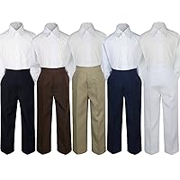 2pc Baby Boy Kid Teen Formal Party Tuxedo Suit Dress Shirt w/Color Pants Sm-20