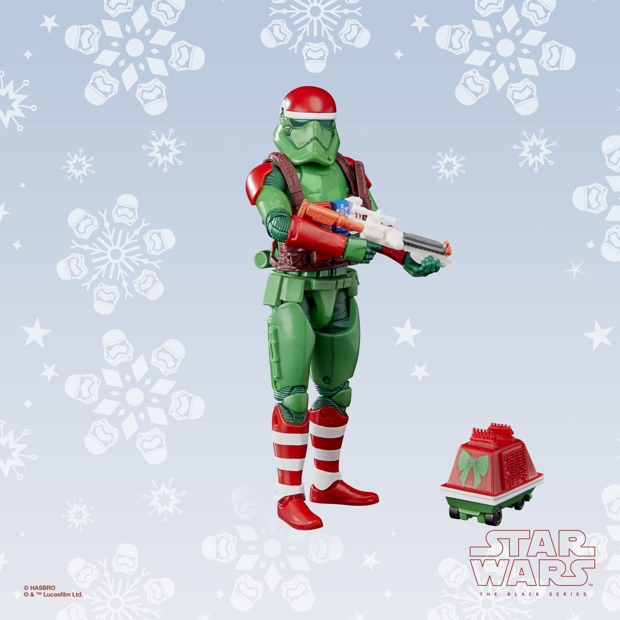 STAR WARS The Black Series First Order Stormtrooper (Holiday Edition) and Mouse Droid Toys, 6-Inch-Scale Holiday-Themed Collectible Figures (Amazon Exclusive)