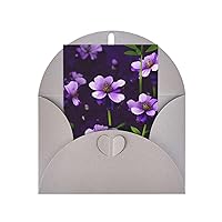 Blooming Purple Flowers Print Greeting Card Blank Cards With Envelopes Thank You Card For Birthday Wedding Party Invitation