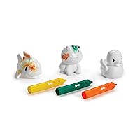 Munchkin Color Me Bath Squirts and Crayon Set, Frog/Fish/Duck