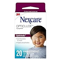 Nexcare Opticlude Orthoptic Eye Patch 1537, Junior, 2.44 in x 1.81 in, 20 Patches