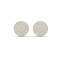 10K Gold 1/4ct TDW Diamond Halo Earrings (I-J,I2)