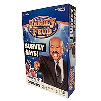 Family FEUD Survey Says Edition Card Game, Steve Sticker Bundle, Complete with Hundreds of Survey Questions, Complementary App with Sound Effects from The Show