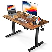 FEZIBO Electric Standing Desk, 40 x 24 Inches Height Adjustable Stand up Desk, Sit Stand Home Office Desk, Computer Desk, Rustic Brown