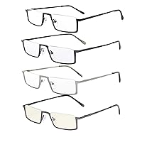 Eyekepper 4-Pack Half-Rim Reading Glasses Readers Include Computer Reading Glasses +1.75