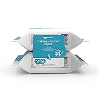 Amazon Basics Hydrating Makeup Remover Wipes, 50 wipes (Pack of 2)
