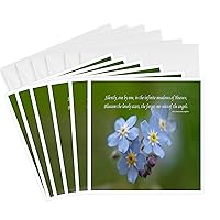 3dRose Forget -Me -Not - Alzheimers Disease, Myosotis Greeting Cards, 6