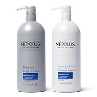 Nexxus Shampoo and Conditioner Therappe Humectress 2 Count for Dry Hair Silicone-Free, Moisturizing Caviar Complex and Elastin Protein 33.8 oz
