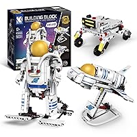 563 PCS Boys and Girls Children Compatible Electric APP Remote Control Space Astronaut Building Block Toys App Control, Educational Toys for Kids 6-14
