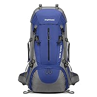 70L Camping Hiking Backpack with Rain Cover Waterproof Backpacking Backpack for Hiking Treeking Climbing Outdoor (DeepBlue)