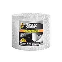Duck Max Strength Bubble Cushioning Wrap for Moving & Shipping, 60 FT Large Bubble Packing Wrap, Heavy Duty Protection for Mailing & Packaging Boxes, Clear Bubble Roll Supplies Perforated Every 12 IN