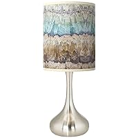 Marble Jewel Modern Droplet Table Lamp with Print Shade