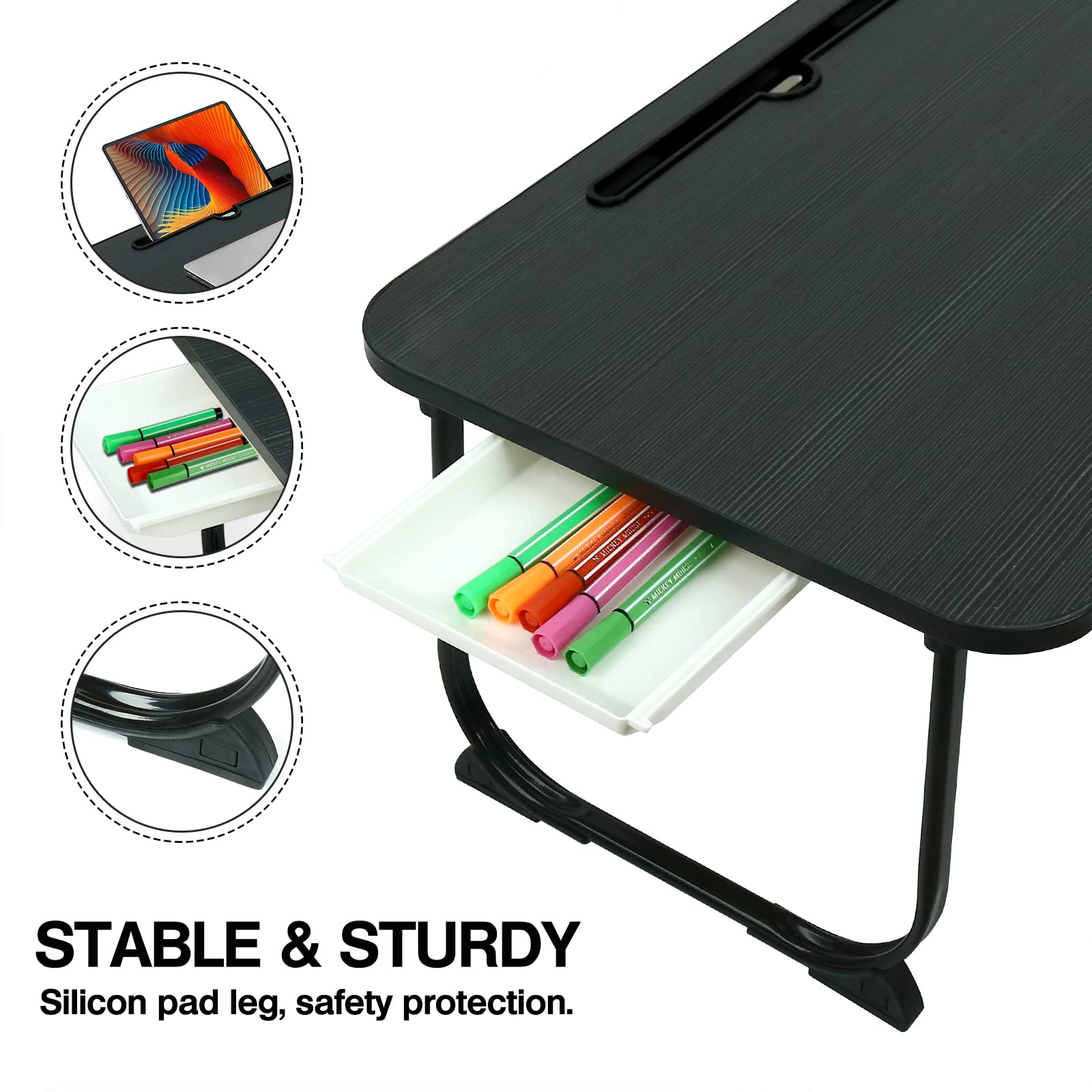 Mua Zapuno Laptop Bed Table Portable Foldable Laptop Desk For Bed With