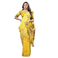 Traditional Indian Wear Soft Paithani With Zari Weaving Design Saree & Blouse Muslim Sari 4959