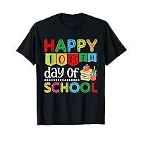 Teachers Child Reading Book Design Happy 100th Day of School T-Shirt