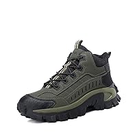 ASTERO Men Hiking Boot Warm Ankle Booties Non-slip Winter Shoes Snow Footwear for Male Climbing