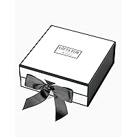 JiaWei Gift Box 9.05×8.85×3.54 Inches, White Bridesmaid Proposal Boxes with Lid and Ribbon for Women