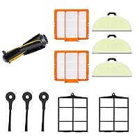 Vacuum Cleaner Replacement Part Compatible with Shark RV2001WD AV2001WD Sweeper Accessories Set,1 Main Brush + 3 Side Brushes + 2 Filters + 2 Primary Filters + 3 Wipes