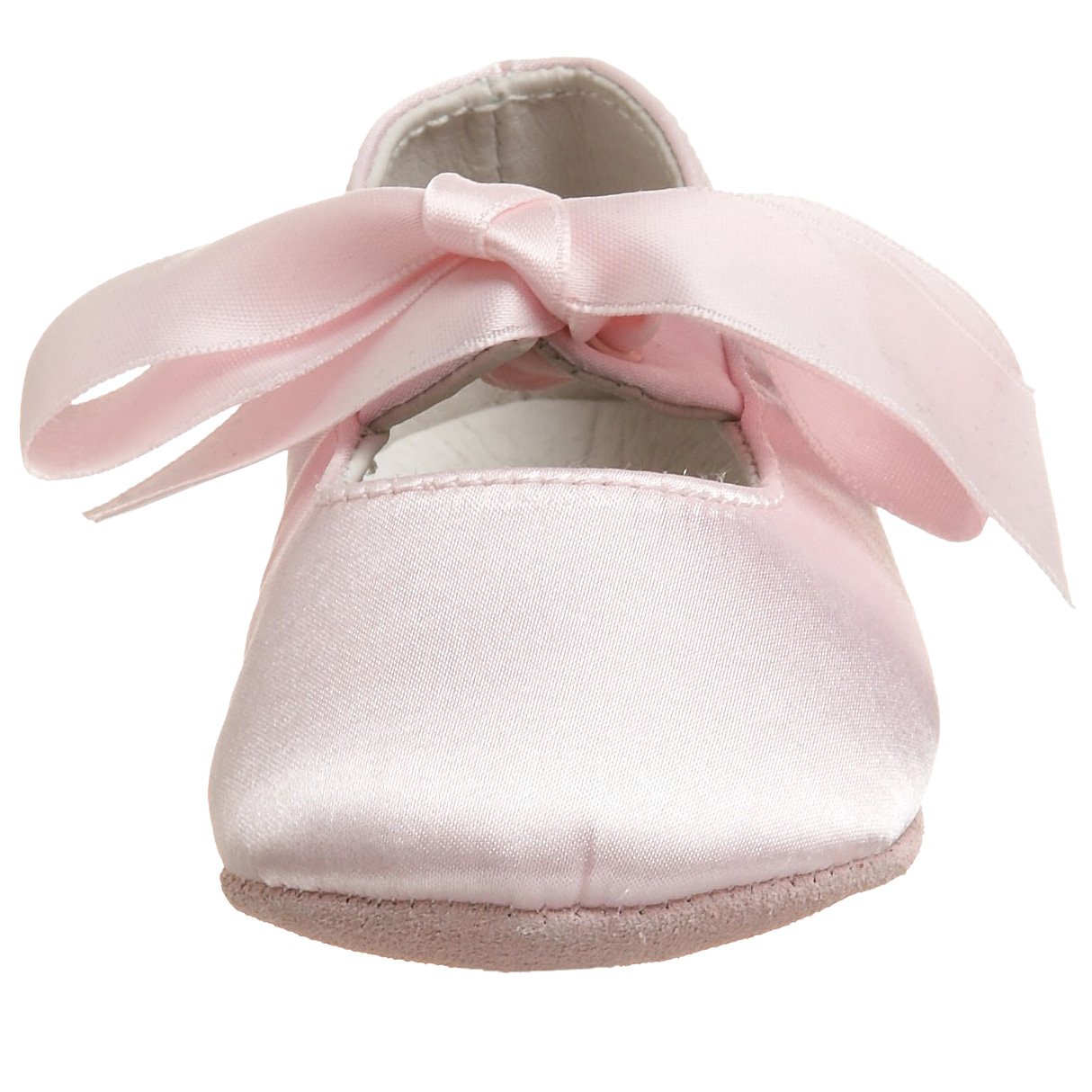 Ralph Lauren Layette baby girls Briley Soft Sole (Infant/Toddler) ballet flats, Pink Satin, 1 Infant M US