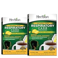 Respiratory Care Herbal Granules with Lemon Flavor – 10 Ct, for the Whole Family – Promotes Healthy Respiratory Function (Pack of 2)