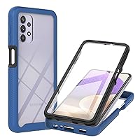 IVY Galaxy A32 5G 3in1 Heavy Armor Rugged Case with Built-in Screen Protector for Samsung Galaxy A32 5G Case - Blue