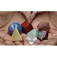 Jet 7 Chakra Geometry Set Platonic Solids Healing Crystal Therapy Booklet Sacred Divine Energized Charged Positive Peace
