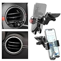 Aluminum Phone Mount for Jeep Wrangler JL & Gladiator JT (2018-2023) & Sahara, Vent Cell Phone Holder with 360° Rotation Ball Head Adapter Compatible with iPhone & Android & Smartphone