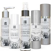 Voibella Ultimate Skin Renewal Bundle - Cleanse Exfoliate Hydrate Renew Moisturize & Protect - All in One Complete Bundle for Amazing Skin Care Results